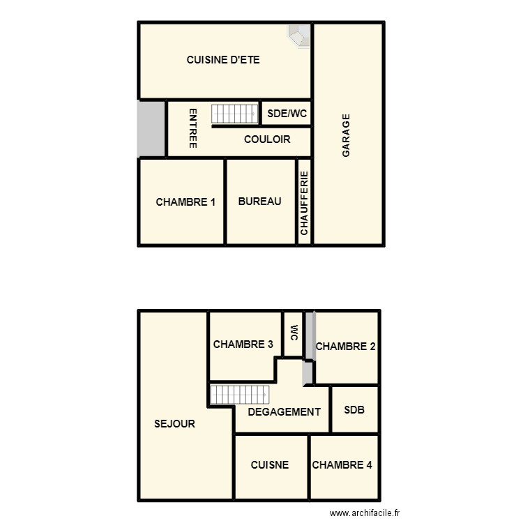 DUPONT. Plan de 17 pièces et 187 m2