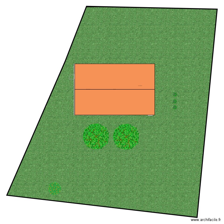 Maison. Plan de 3 pièces et 79 m2