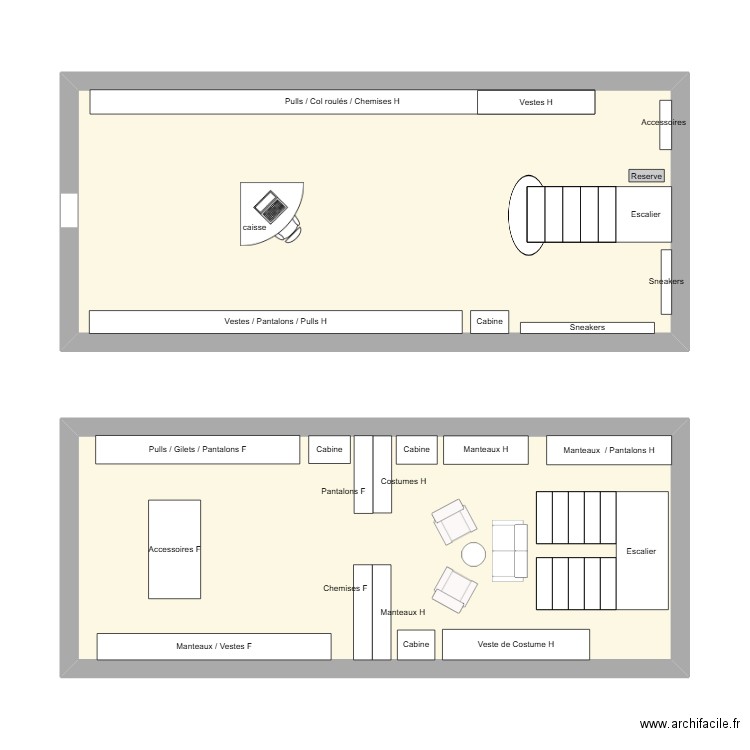 Plan Tolub. Plan de 2 pièces et 58 m2