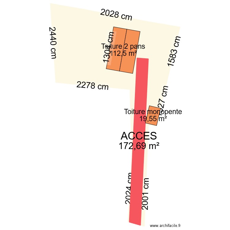 fossier cedric. Plan de 1 pièce et 173 m2