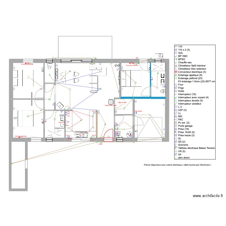 Maryse elec. Plan de 12 pièces et 115 m2