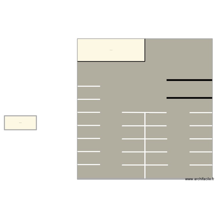 Plan parking. Plan de 3 pièces et 935 m2