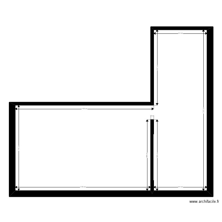 communs belle. Plan de 2 pièces et 145 m2