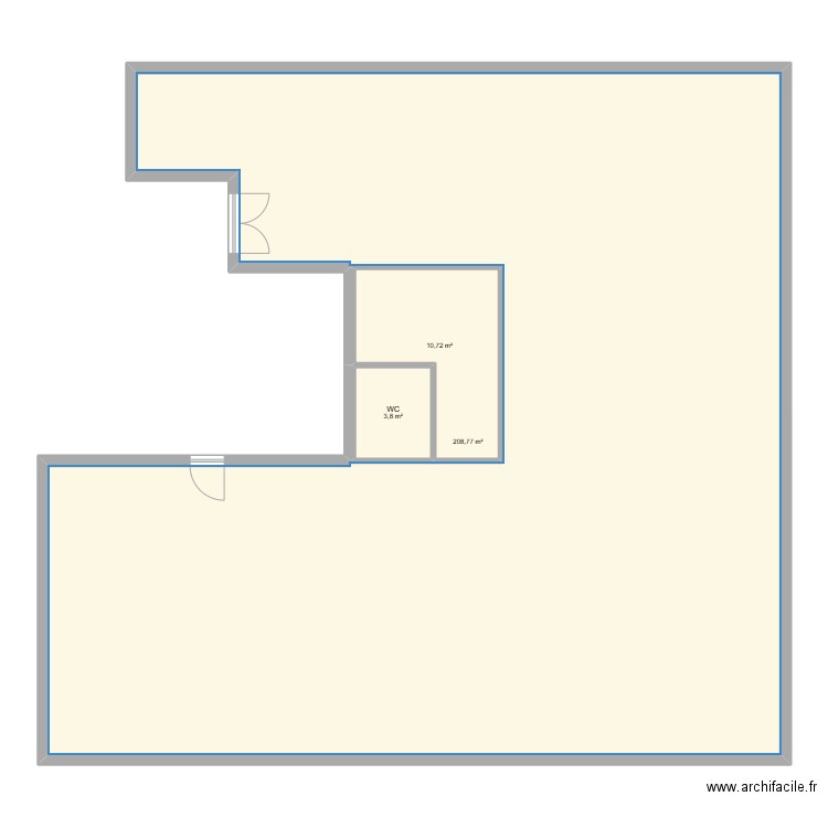 meridien sud galaxie. Plan de 3 pièces et 223 m2