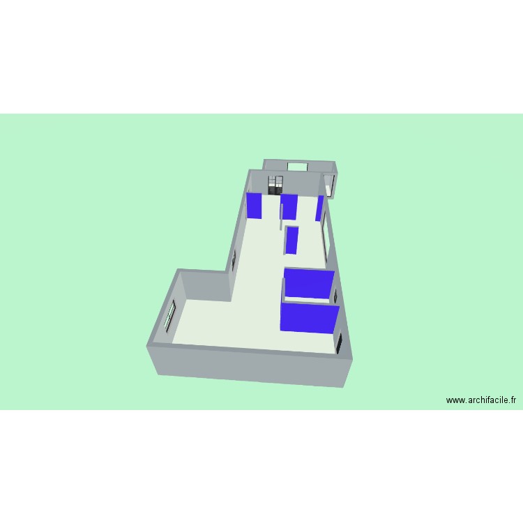 Maison 2. Plan de 5 pièces et 412 m2