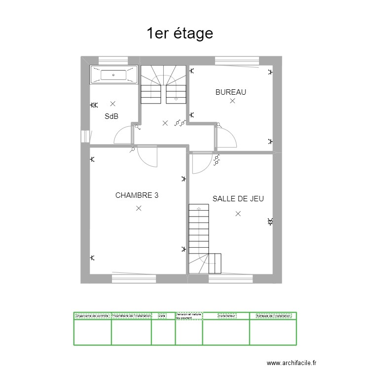 1ème étage. Plan de 0 pièce et 0 m2