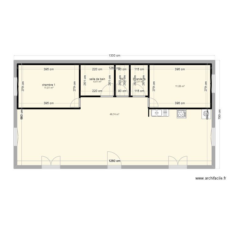 plan de masse disposition. Plan de 6 pièces et 114 m2