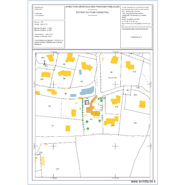 plan garage 3. Plan de 1 pièce et 36 m2