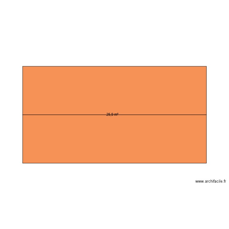 Hangar. Plan de 1 pièce et 26 m2