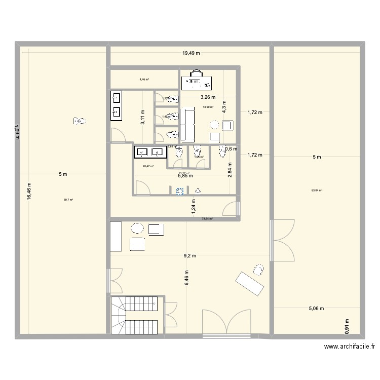 betesda 14. Plan de 23 pièces et 632 m2