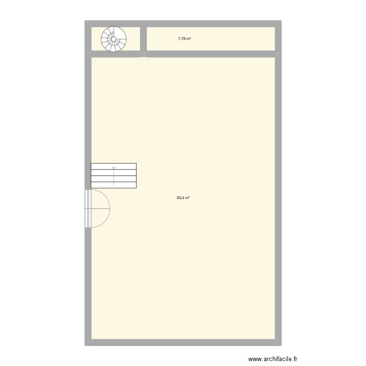 tyr-èry. Plan de 2 pièces et 101 m2