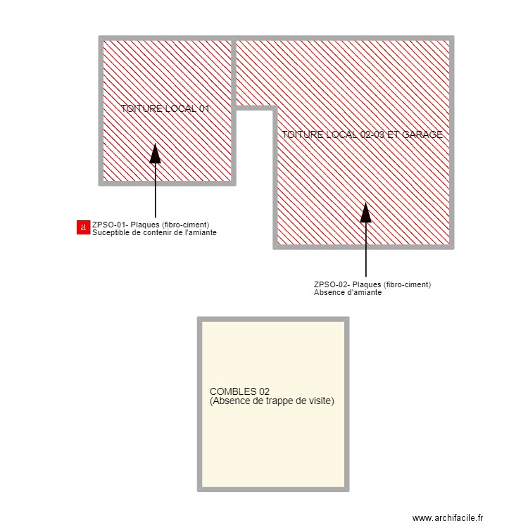 local . Plan de 3 pièces et 55 m2