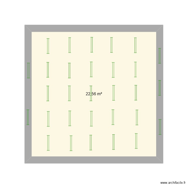 foot salle 2 martillac. Plan de 1 pièce et 23 m2