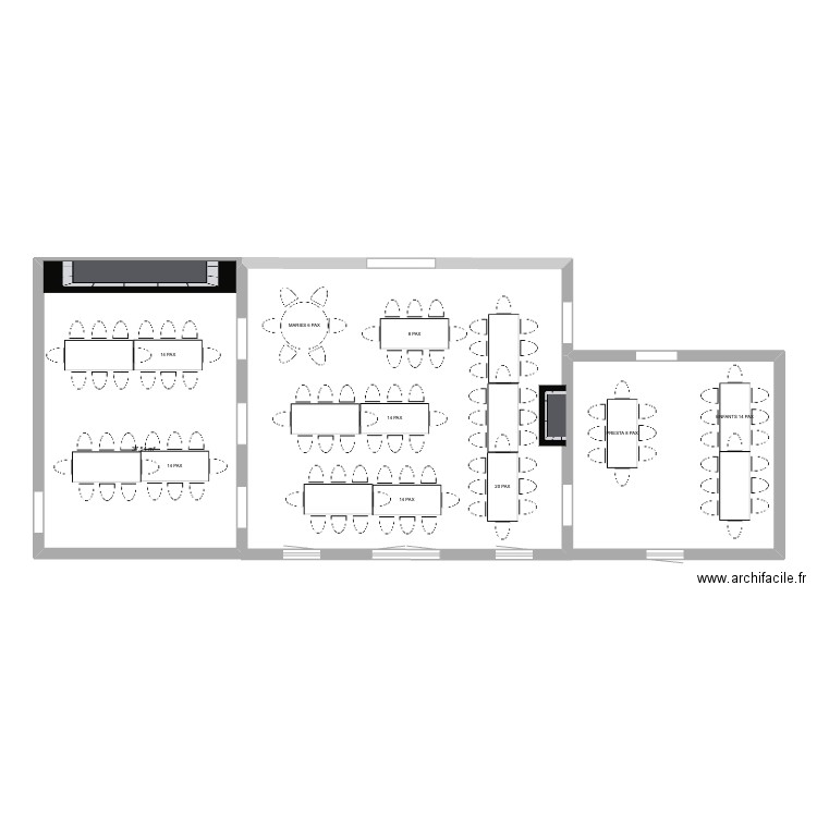 MARIAGE AVIGNONET. Plan de 1 pièce et 38 m2