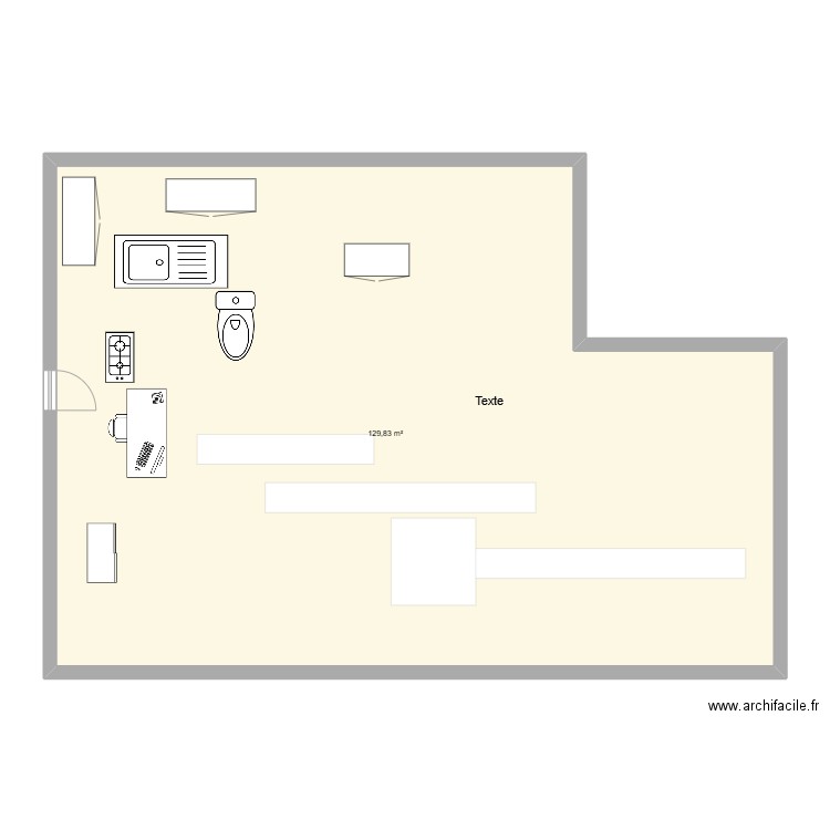 Plan de la pharmacie. Plan de 1 pièce et 130 m2