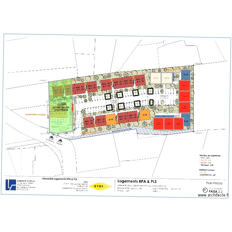 PAYET RSL 100% PLS. Plan de 44 pièces et 2367 m2