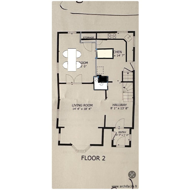 floorplan 57 1st. Plan de 8 pièces et 267 m2