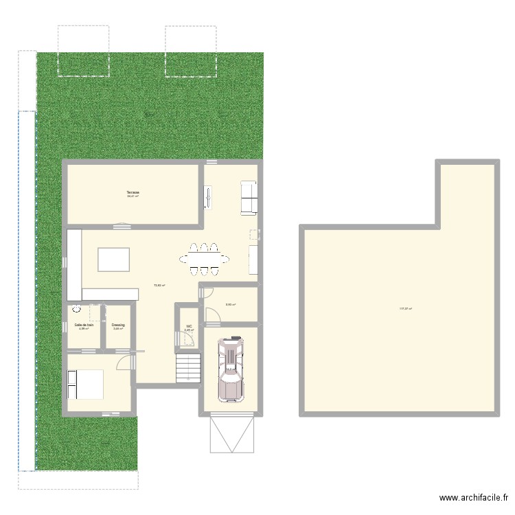 Maison . Plan de 8 pièces et 245 m2