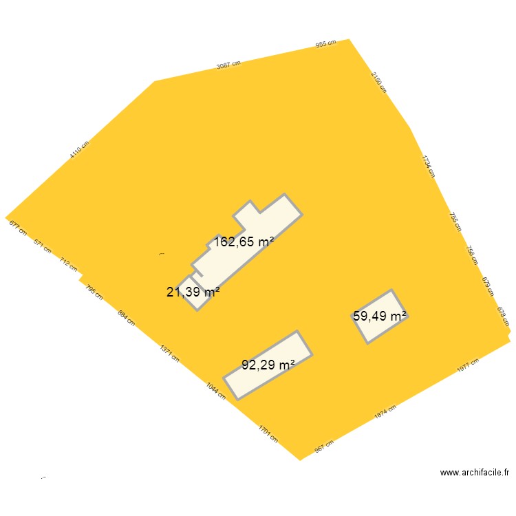 PLAN AVANT . Plan de 4 pièces et 336 m2