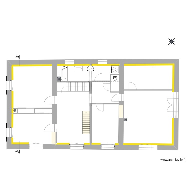 Etage_Elèctricité_Plan vierge. Plan de 1 pièce et 154 m2