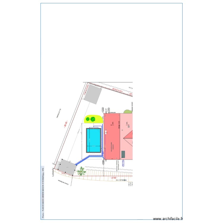 plan de masse arrière 1 05 2024 EVACUATIONS. Plan de 0 pièce et 0 m2