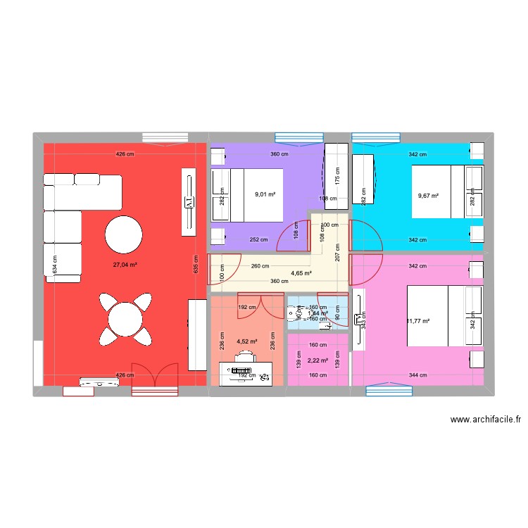 2024 3. Plan de 8 pièces et 70 m2