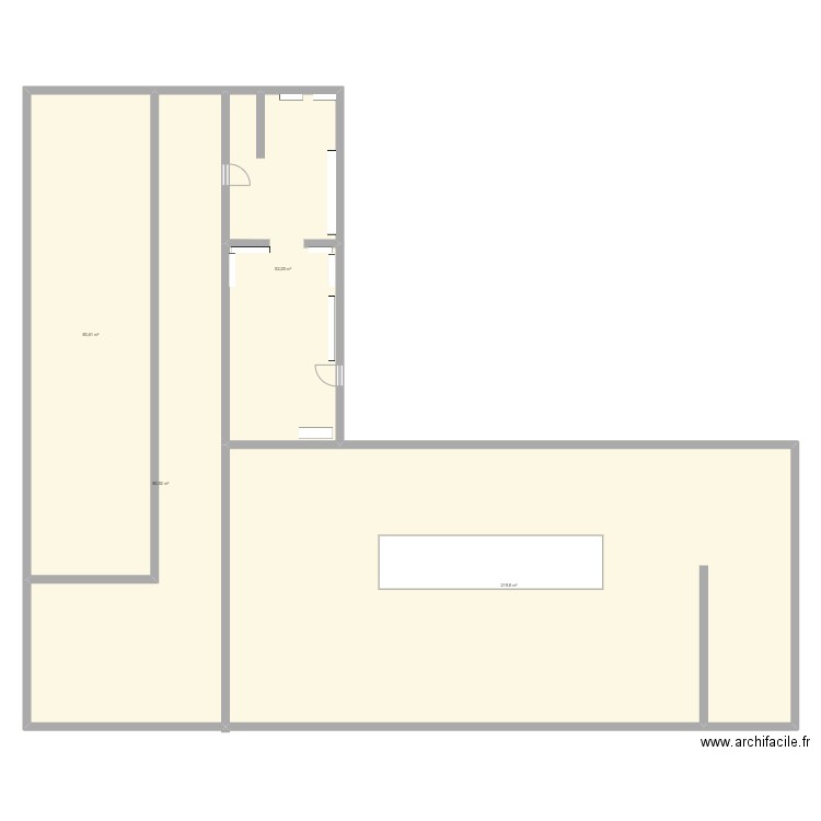 plan magasin. Plan de 4 pièces et 439 m2