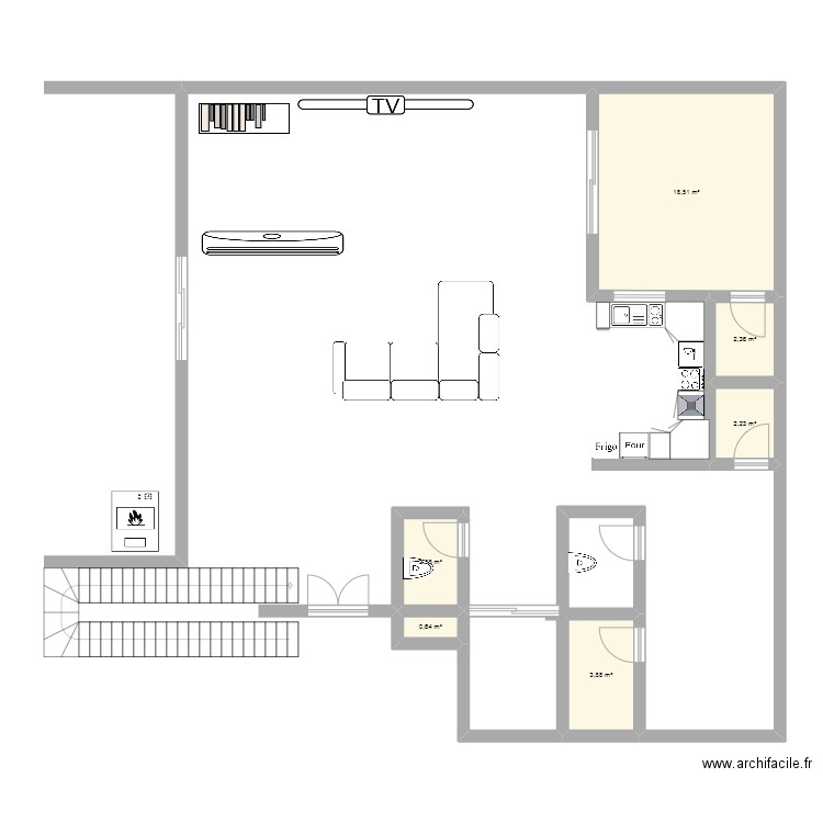 choyab. Plan de 6 pièces et 30 m2