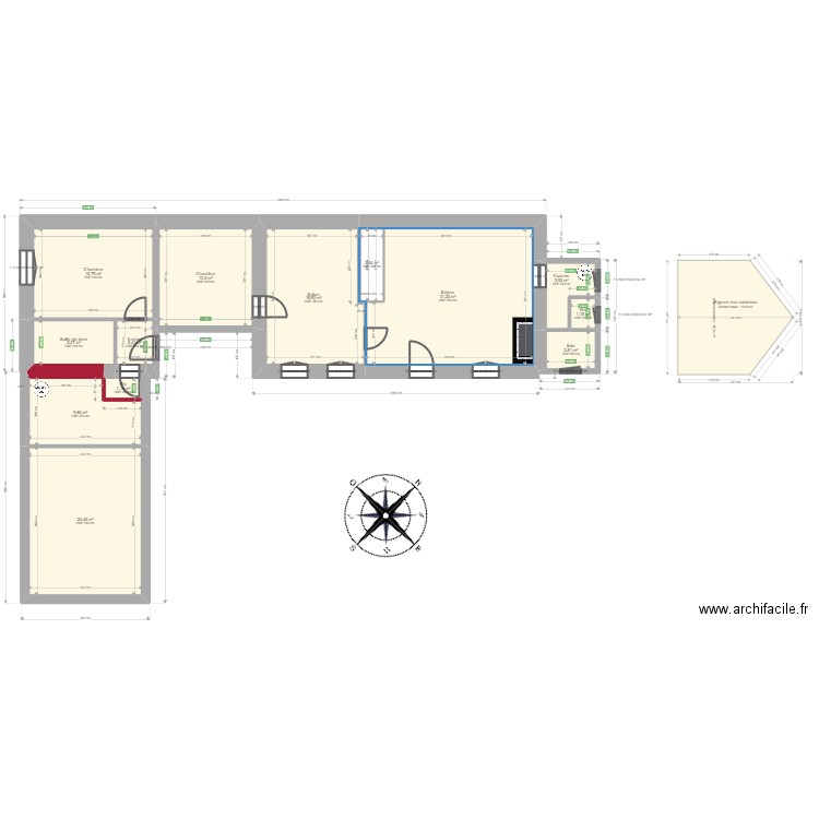 ML24008226 LAMARQUE 64460 BALEIX. Plan de 23 pièces et 279 m2