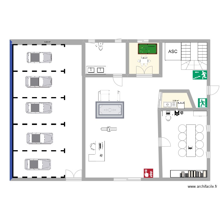 empressa 1. Plan de 3 pièces et 11 m2