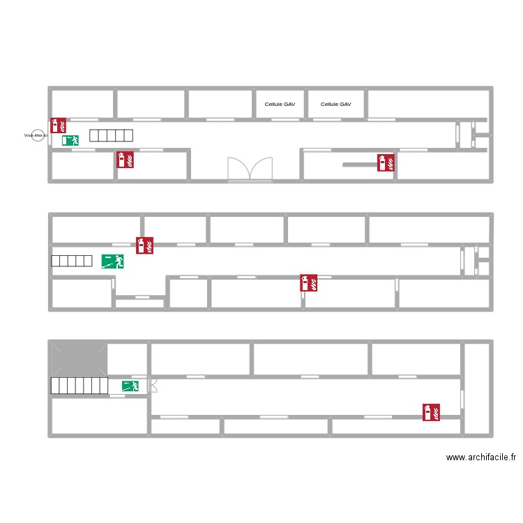 plan. Plan de 34 pièces et 96 m2