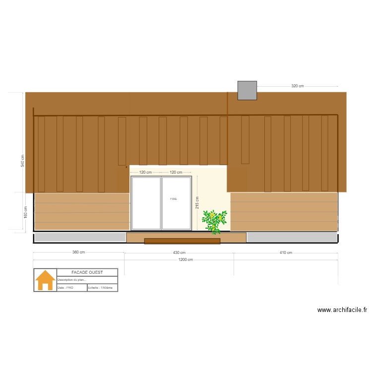 façade EST V6. Plan de 0 pièce et 0 m2