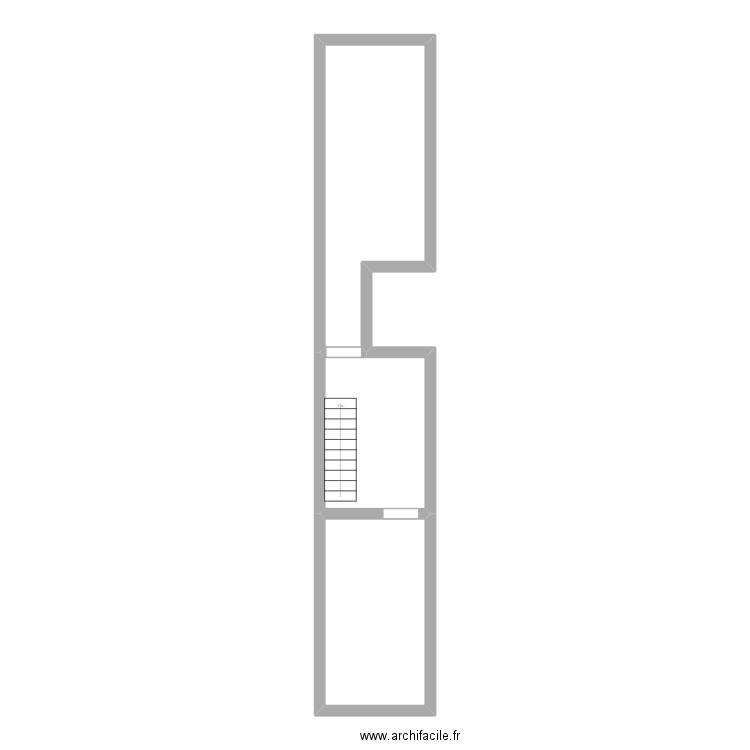 etage maison. Plan de 3 pièces et 38 m2