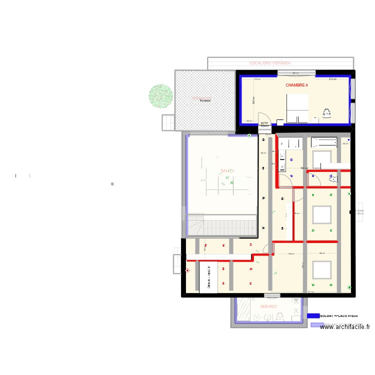 Plan PDC V5. Plan de 23 pièces et 264 m2