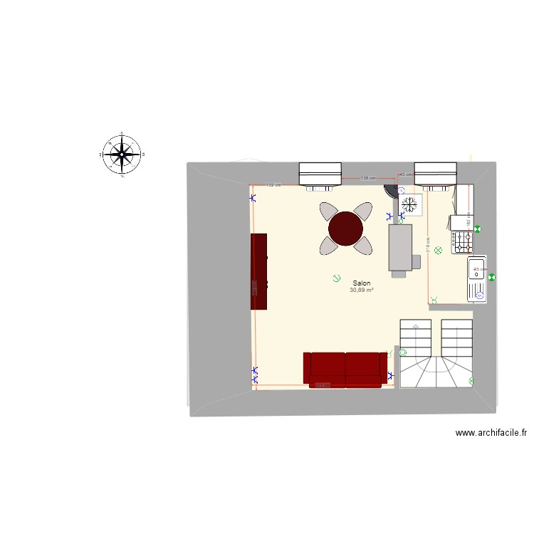 Ti Guiguitte_2. Plan de 8 pièces et 68 m2