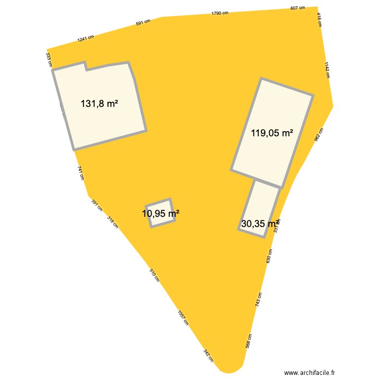 Projet 71. Plan de 4 pièces et 292 m2