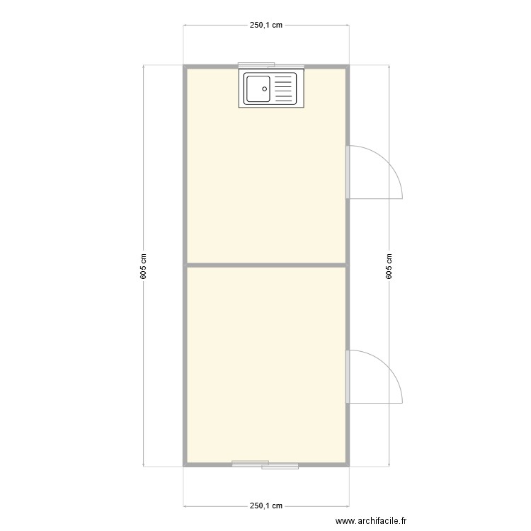 CLINIQUE VETERINAIRE - ST JEAN DE MAURIENNE. Plan de 2 pièces et 14 m2