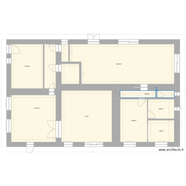 Maison actuelle 2. Plan de 8 pièces et 174 m2