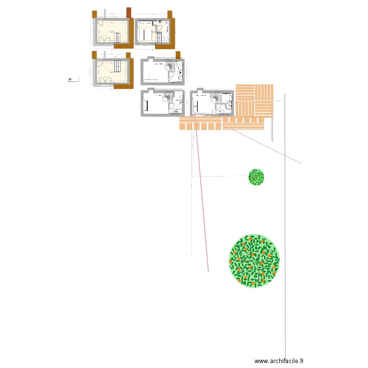 BSC atelier projet V4. Plan de 3 pièces et 36 m2