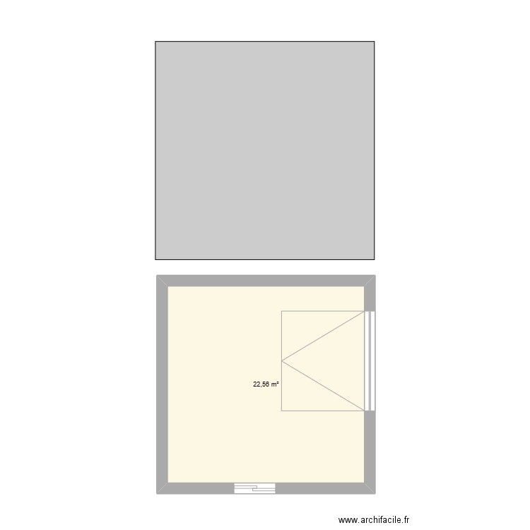 Garage. Plan de 1 pièce et 23 m2