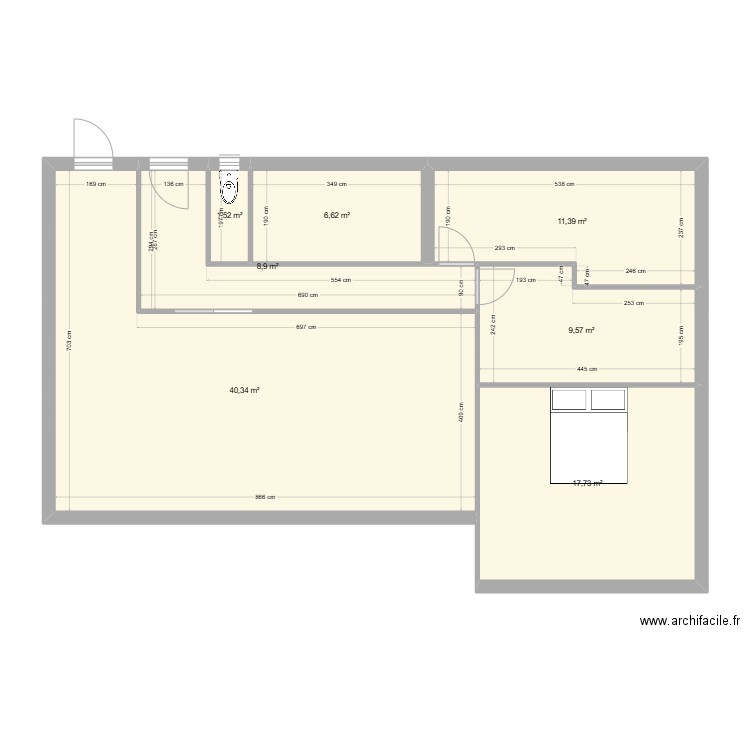 maison coray. Plan de 7 pièces et 96 m2