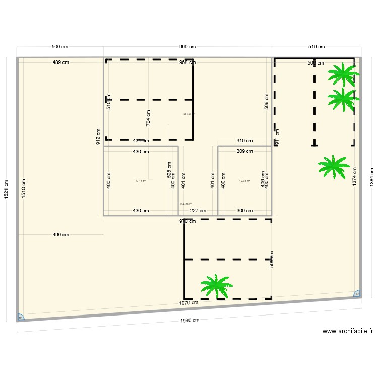 Lorient_parking_sous_sol. Plan de 4 pièces et 283 m2