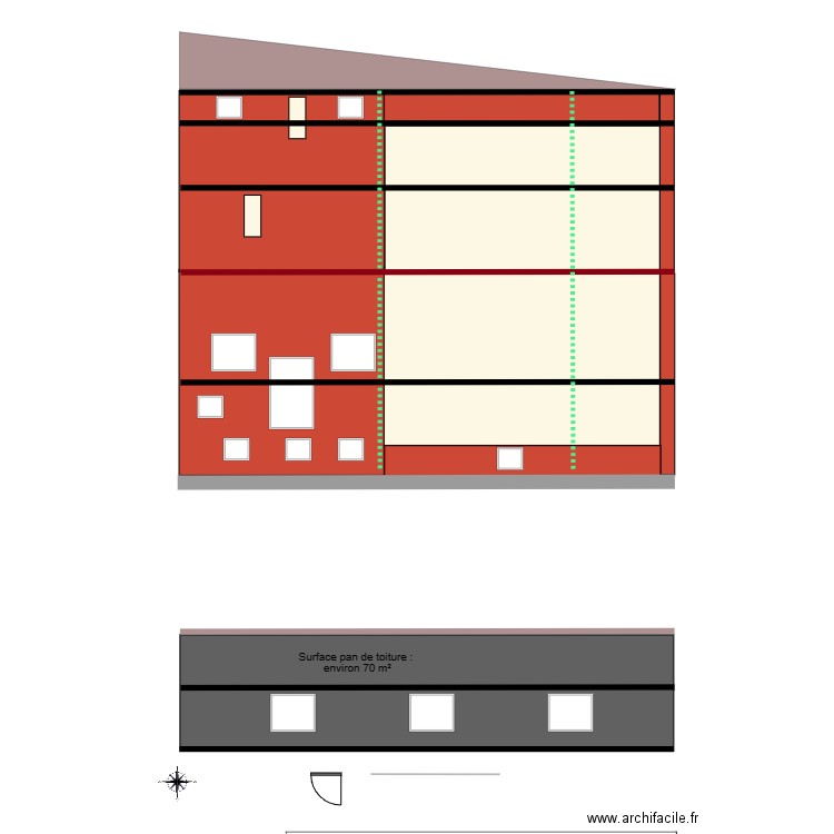 toiture hangar saintt cyr . Plan de 0 pièce et 0 m2