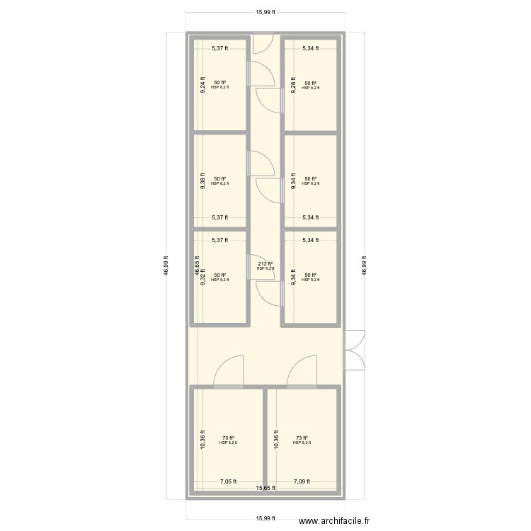 SD 8 Room. Plan de 9 pièces et 109 m2