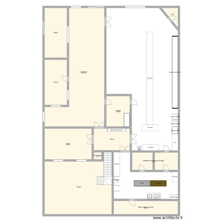 1er étage. Plan de 11 pièces et 334 m2