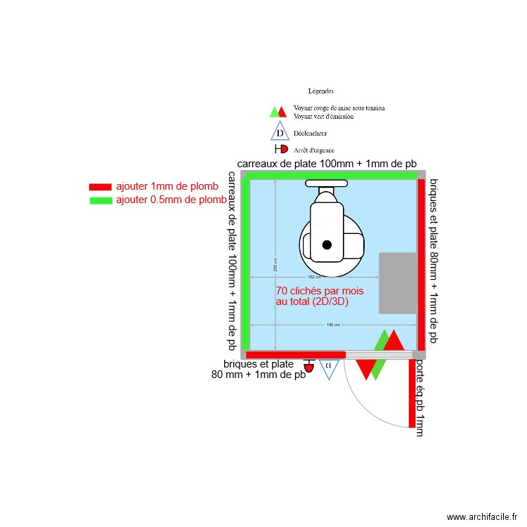 Projet Salle pano 2D 3D SCM ENTREPRISE HADDAG & BOUHSEN. Plan de 1 pièce et 4 m2