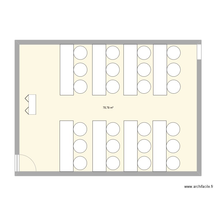 Microscope LAB. Plan de 1 pièce et 79 m2