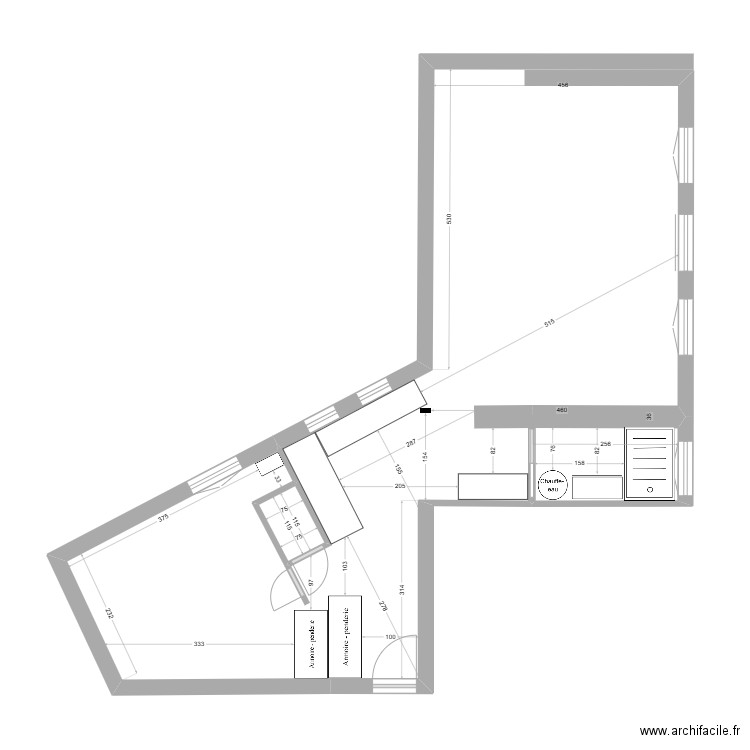 Bayle2. Plan de 1 pièce et 1 m2