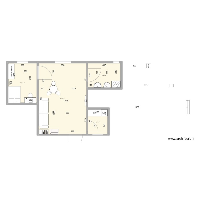 plan 2. Plan de 4 pièces et 104 m2