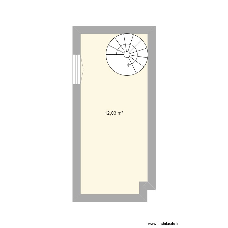 Plan R+1 StayIn. Plan de 1 pièce et 12 m2